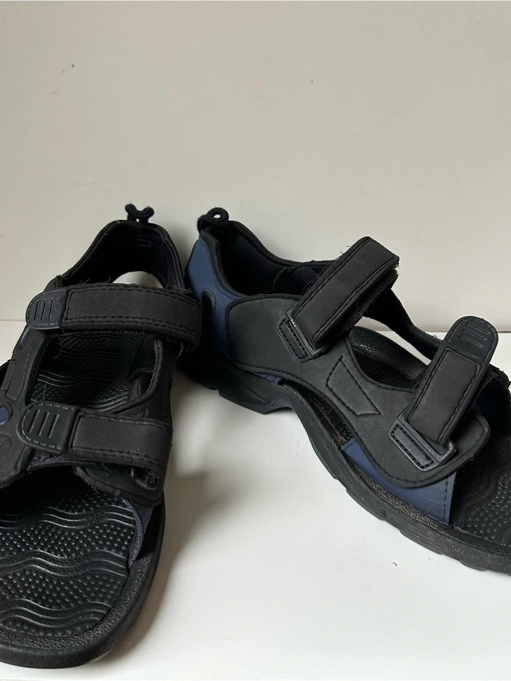 Route 66 Boys Black Blue Athletic Outdoor Sandals Water Shoes Size 11